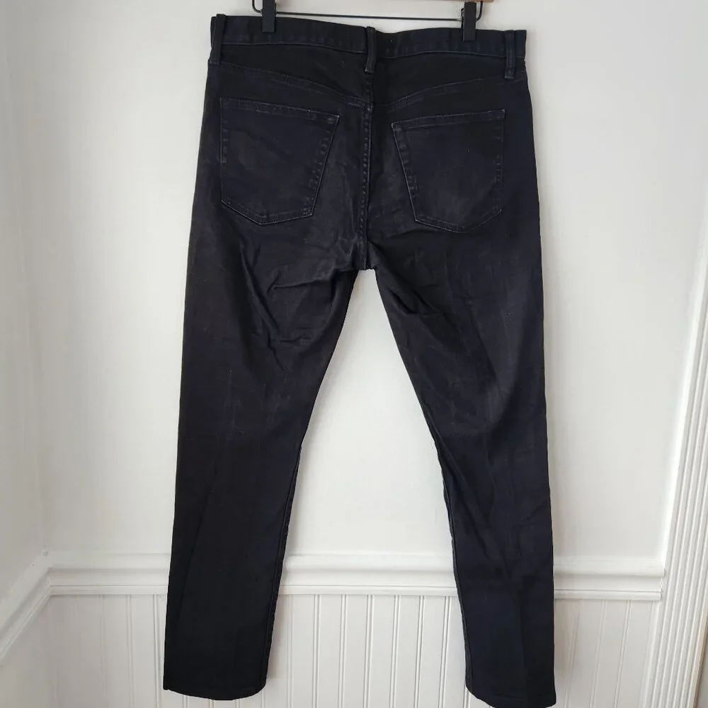 Uniqlo Men's Jeans Black Straight Leg Pants Classic Denim Size 34x34